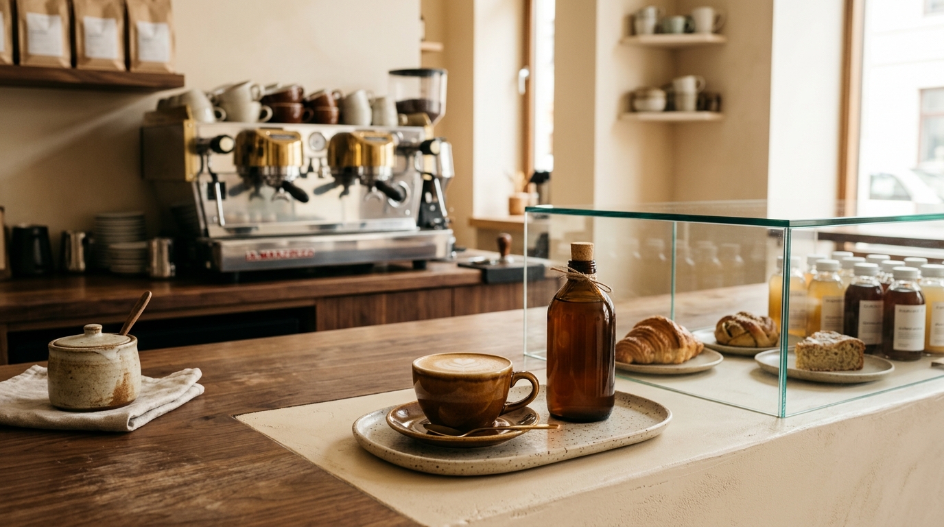 Three product territories that re-buy in coffee shops.